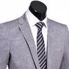 Стильный модный приталенный мужской пиджак серого цвета