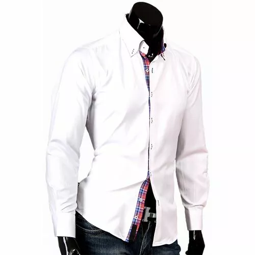 Белая рубашка Aleх Dandy с воротником баттен-даун фото