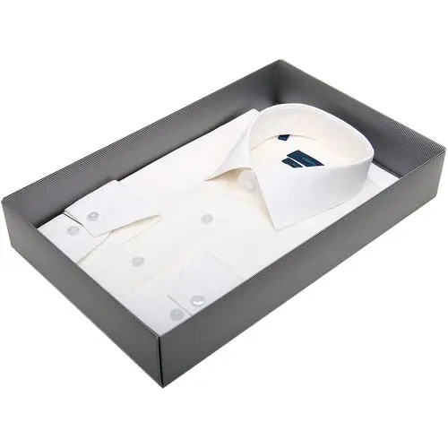 Приталенная мужская рубашка цвета айвори