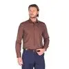 Коричневая приталенная мужская рубашка Venturo 500-36
