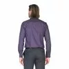 Сливовая приталенная мужская рубашка Fitmens 2019-85 в горошек