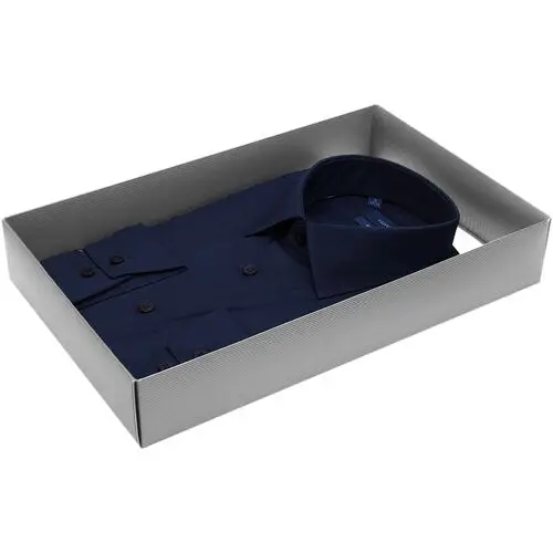 Темно-синяя приталенная мужская рубашка Venturo 4001-22