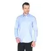 Голубая приталенная мужская рубашка Venturo 8062-02