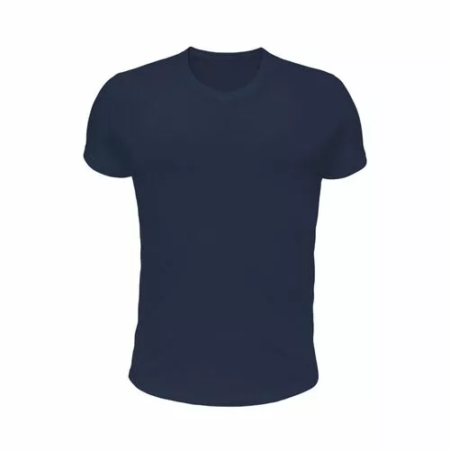 Однотонная мужская футболка синего цвета