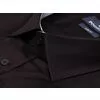 Черная приталенная рубашка с длинным рукавом-2