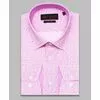 Розовая мужская рубашка в цветочек с длинными рукавами-4