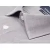 Серая приталенная рубашка с длинными рукавами-2