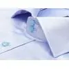 Голубая приталенная рубашка с длинными рукавами-2
