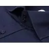 Темно-синяя приталенная рубашка с длинными рукавами-2