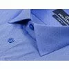 Синяя приталенная рубашка в горошек с длинными рукавами-2