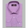 Бледно-пурпурная приталенная рубашка в клетку с длинными рукавами-4