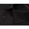 Черная приталенная рубашка с длинными рукавами-2