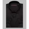 Черная приталенная рубашка с длинными рукавами-4
