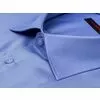 Синяя приталенная рубашка с длинными рукавами-2