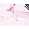 Розовая приталенная рубашка с коротким рукавом и воротником баттен-даун-2