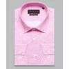 Розовая мужская рубашка в цветочек с длинными рукавами-4