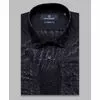 Черная приталенная рубашка в абстракции с длинными рукавами-4