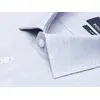 Серо-голубая приталенная рубашка в клетку с длинными рукавами-2