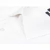 Белая приталенная рубашка с коротким рукавом-2