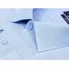 Голубая приталенная рубашка с длинными рукавами-2
