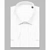 Белая мужская рубашка в полоску с длинными рукавами-4