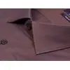 Коричневая приталенная рубашка с длинными рукавами-2