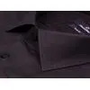 Черная приталенная рубашка с длинными рукавами-2