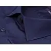 Темно-синяя приталенная мужская рубашка с длинными рукавами-2