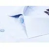 Голубая приталенная рубашка с длинными рукавами-2