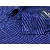 Синяя приталенная рубашка в отрезках с короткими рукавами-2