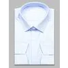 Голубая мужская рубашка Non Iron в клетку с длинными рукавами-9