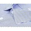Синяя мужская рубашка Non Iron в полоску с длинными рукавами-2