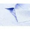 Голубая мужская рубашка Non Iron в клетку с длинными рукавами-2