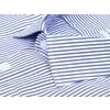 Синяя мужская рубашка Non Iron в полоску с длинными рукавами-2