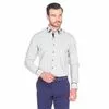 Серая приталенная мужская рубашка Louis Fabel 5013-33
