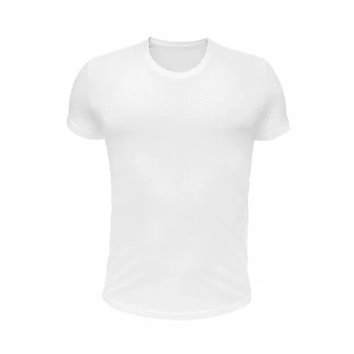Однотонная мужская футболка белого цвета