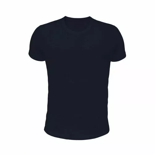 Однотонная мужская футболка темно-синего цвета
