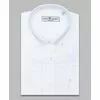 Белая приталенная рубашка с воротником баттен-даун-3