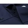 Темно-синяя приталенная рубашка с длинными рукавами-2