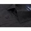 Черная приталенная рубашка в листьях с длинными рукавами-2