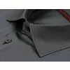 Базальтово-серая приталенная рубашка с длинными рукавами-2