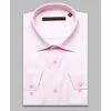 Розовая приталенная рубашка с длинными рукавами-4