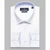 Белая приталенная рубашка в пикселях с длинными рукавами-4