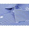 Синяя мужская рубашка Non Iron в полоску с длинными рукавами-2